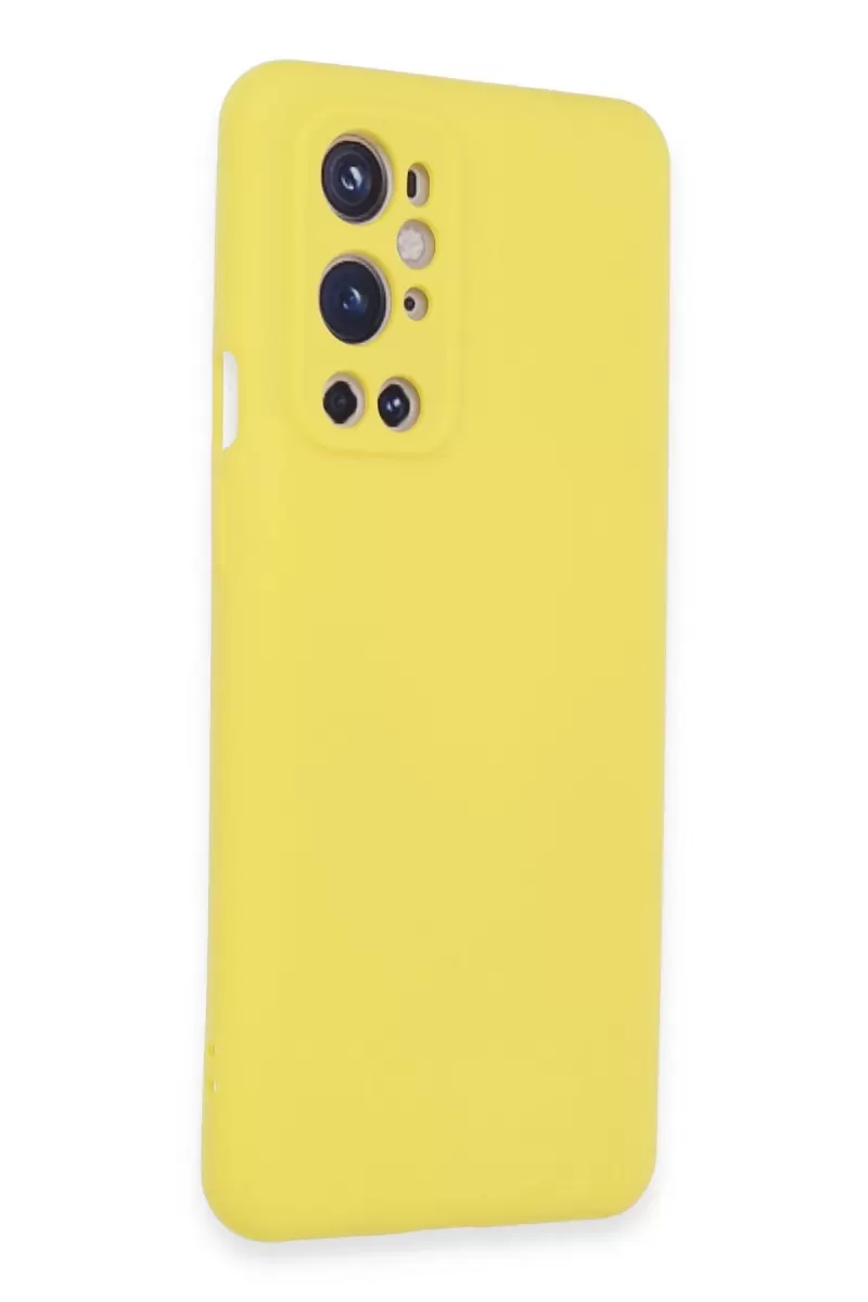 Newface One Plus 9 Pro Kılıf Nano içi Kadife Silikon - Sarı