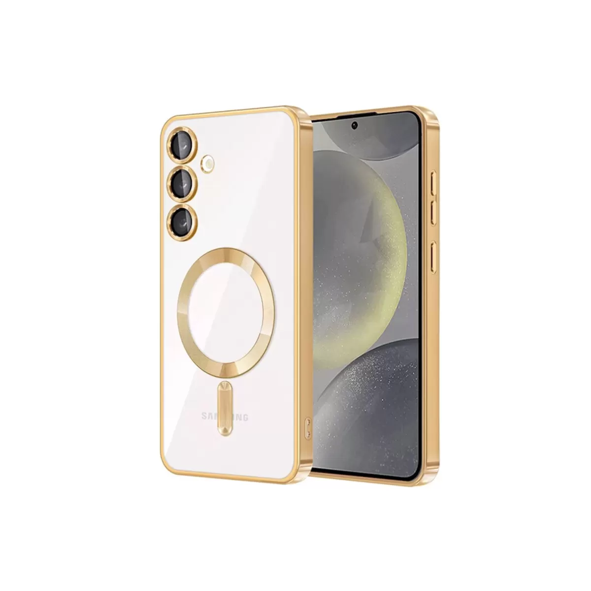 Newface Samsung Galaxy S24 Kılıf Kross Magneticsafe Kapak - Gold