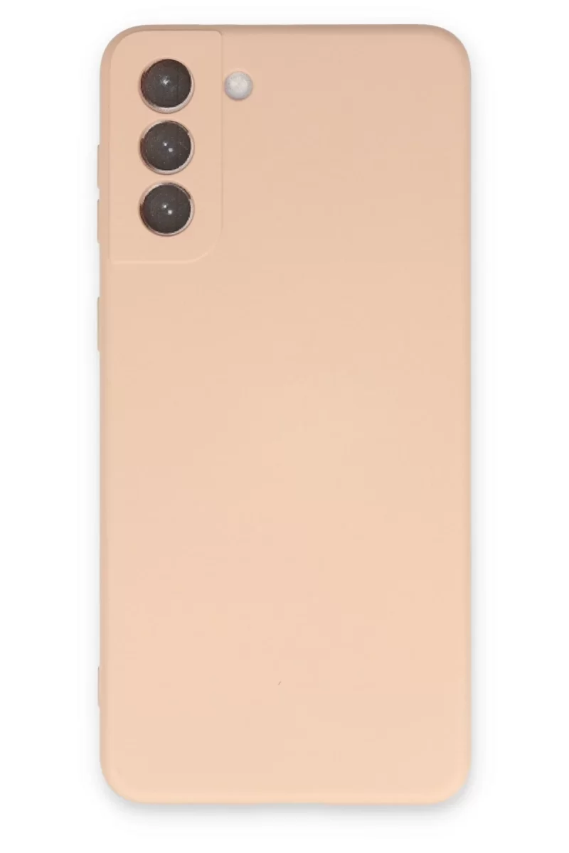 Newface Samsung Galaxy S21 Kılıf Nano içi Kadife Silikon - Pudra