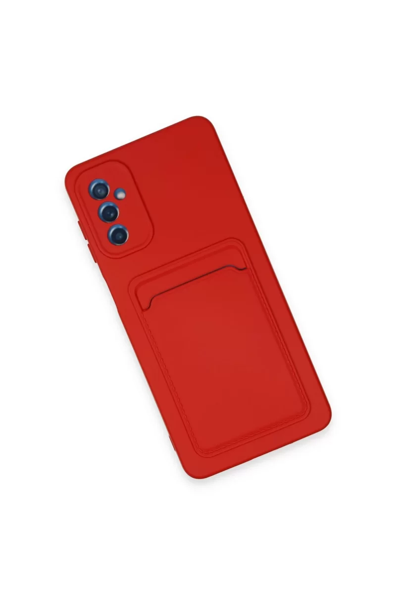 Newface Samsung Galaxy A14 4G Kılıf Kelvin Kartvizitli Silikon - Kırmızı