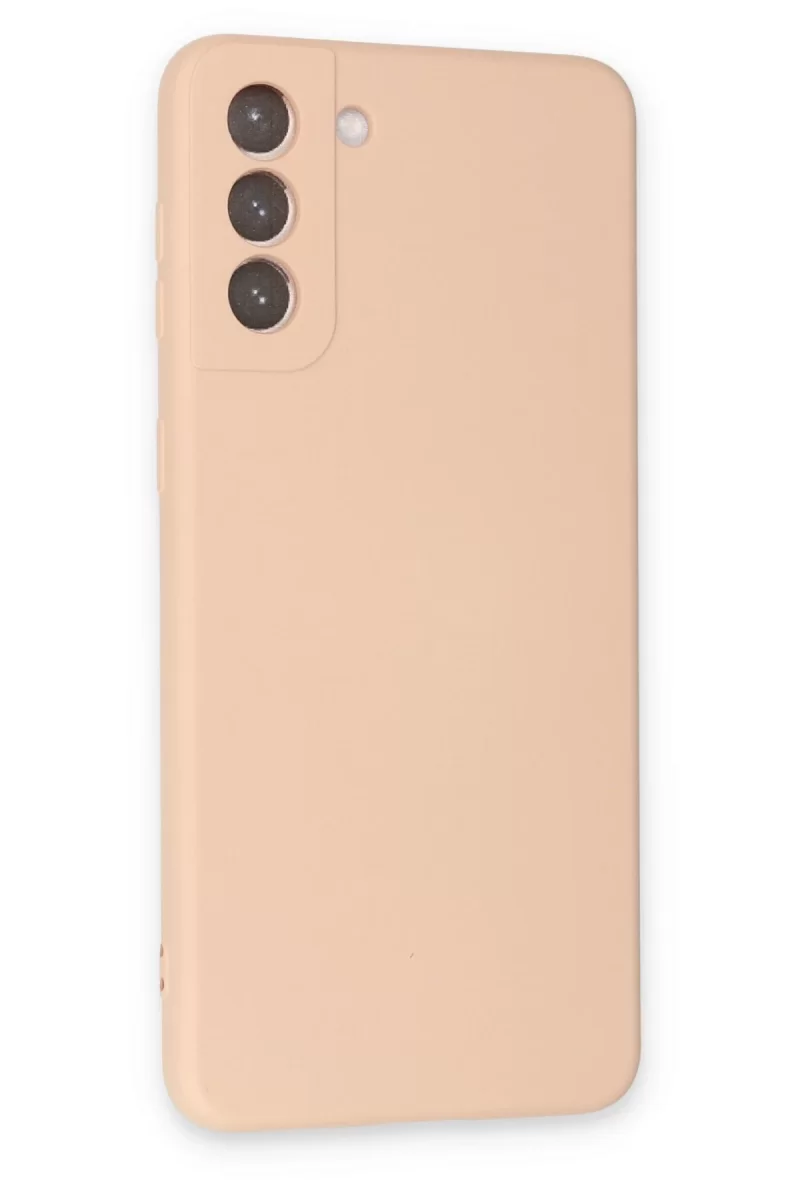 Newface Samsung Galaxy S21 Plus Kılıf Nano içi Kadife Silikon - Pudra