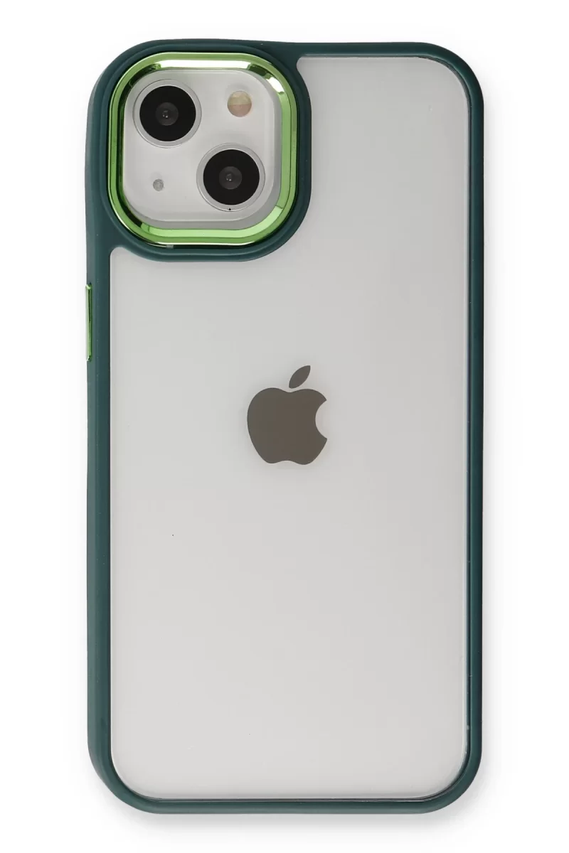 Newface Apple iPhone 14 Plus Kılıf Dora Kapak - Haki Yeşil