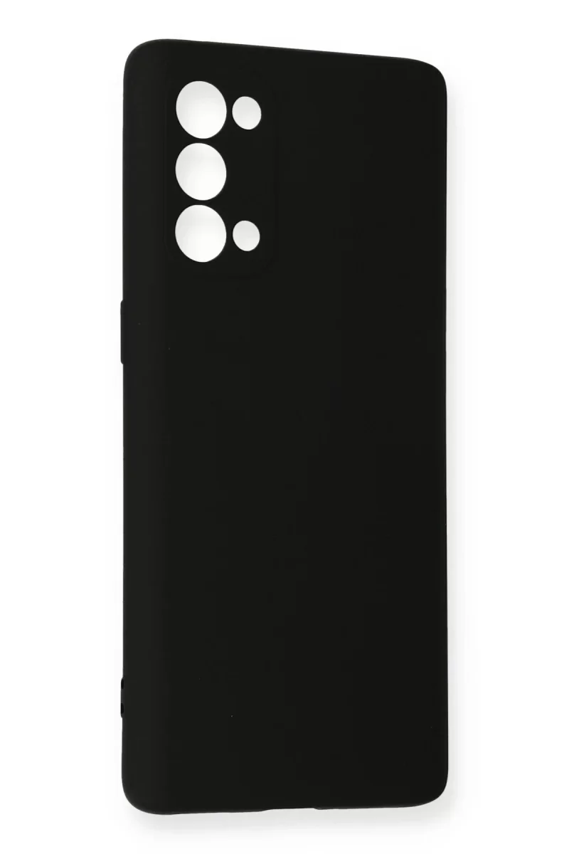 Newface Oppo Reno 5 Pro Kılıf Nano içi Kadife Silikon - Siyah