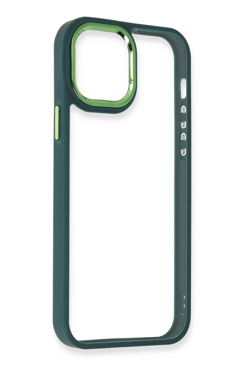 Newface Apple iPhone 12 Pro Max Kılıf Dora Kapak - Haki Yeşil