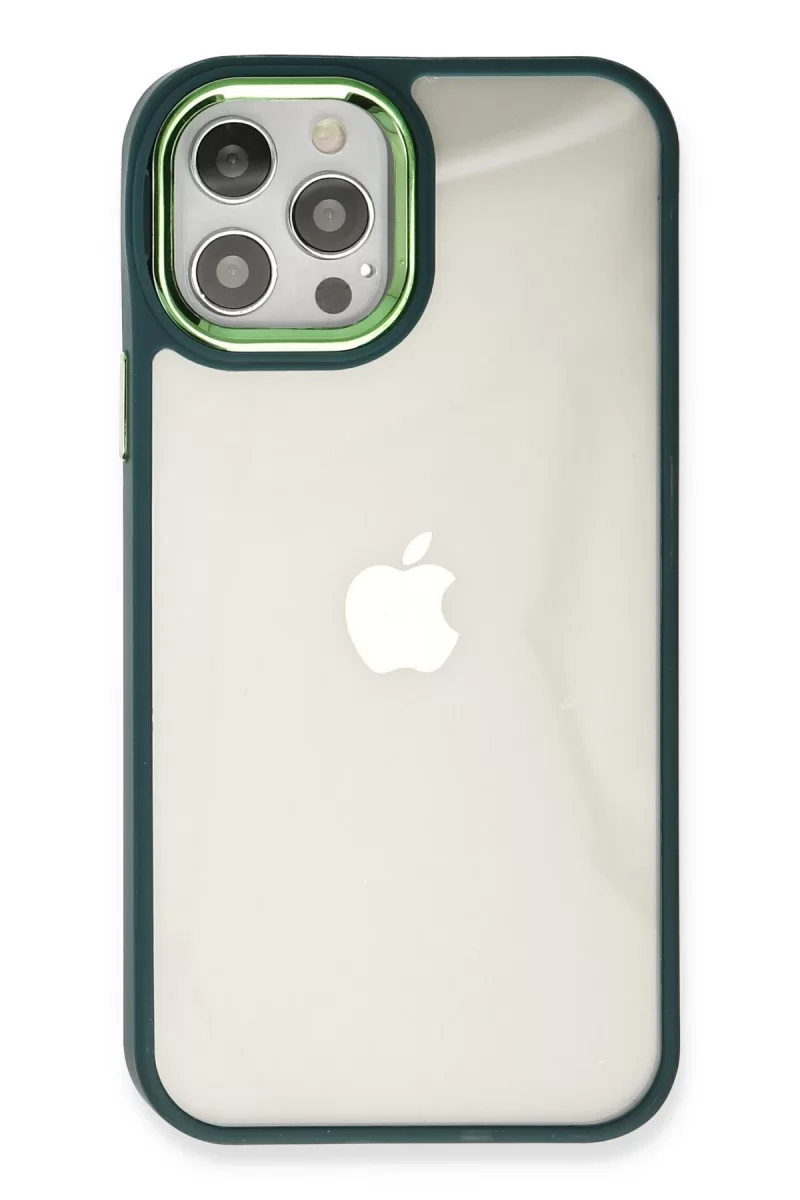 Newface Apple iPhone 12 Pro Max Kılıf Dora Kapak - Haki Yeşil