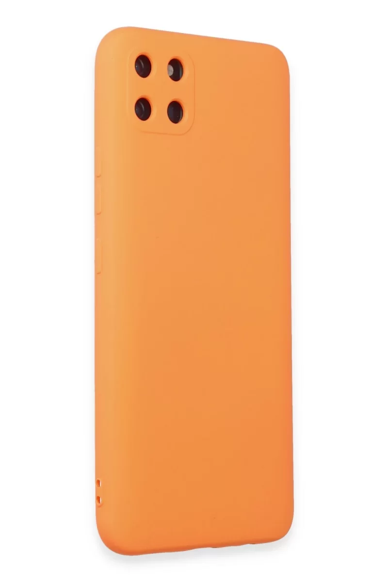 Newface Realme C11 Kılıf Nano içi Kadife Silikon - Turuncu