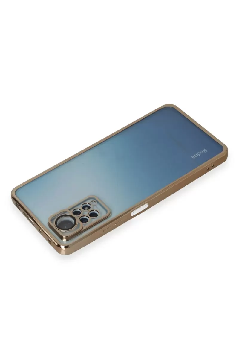 Newface Xiaomi Redmi Note 11 Pro Kılıf Razer Lensli Silikon - Gold