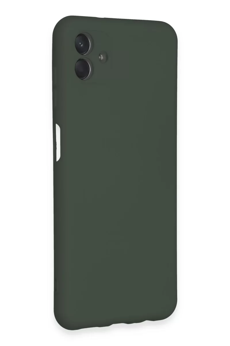 Newface Samsung Galaxy A04E Kılıf Nano içi Kadife Silikon - Koyu Yeşil