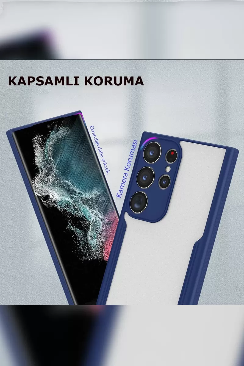 Newface Samsung Galaxy S23 Plus Kılıf Platin Silikon - Lacivert
