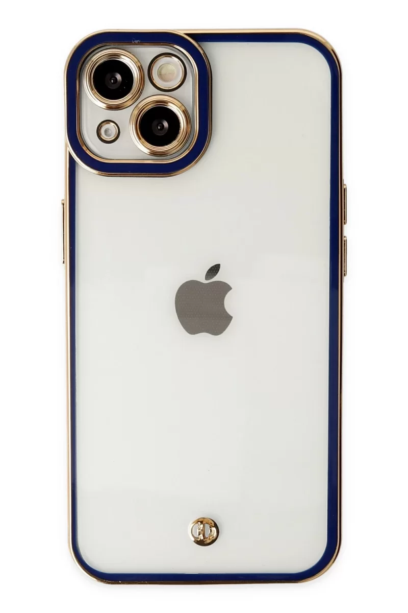 Newface Apple iPhone 14 Plus Kılıf Liva Lens Silikon - Mavi