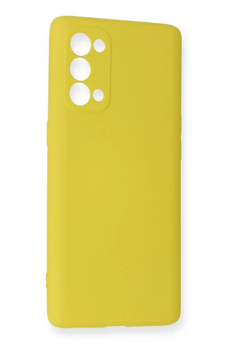 Newface Oppo Reno 5 Pro Kılıf Nano içi Kadife Silikon - Sarı