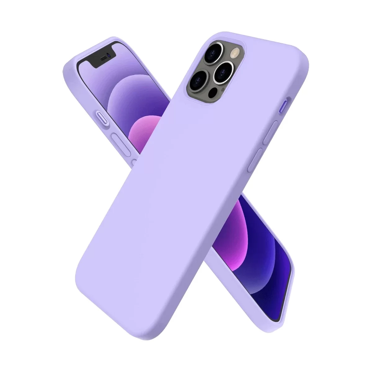 Newface Apple iPhone 12 Pro Max Kılıf First Silikon - Lila