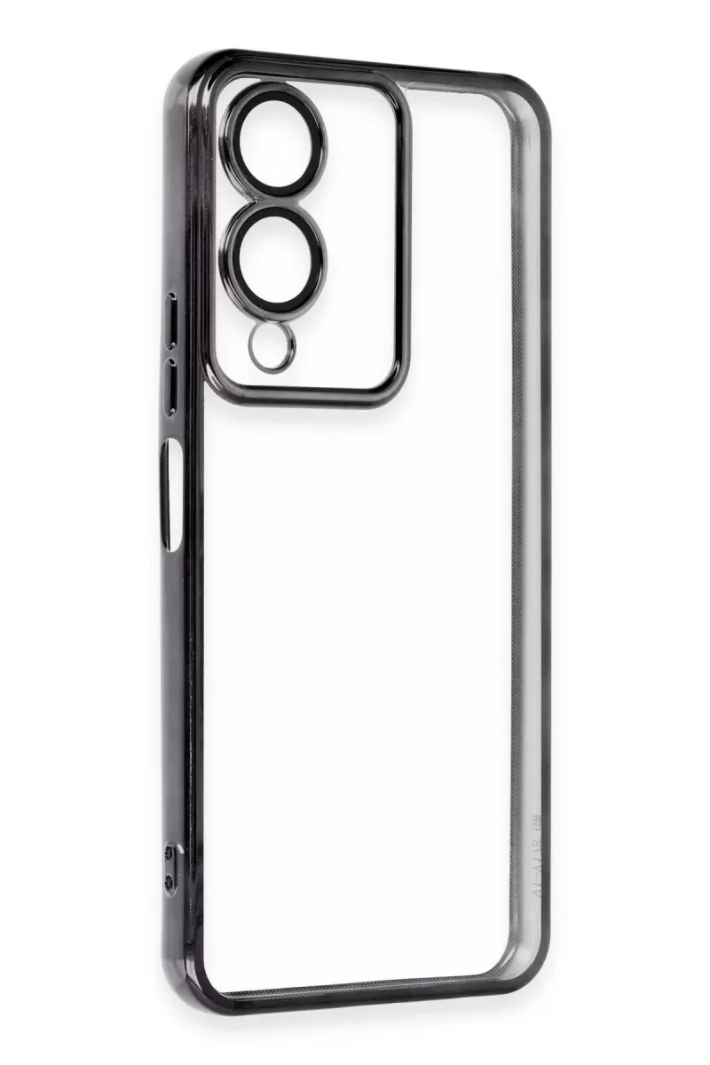 Newface Vivo Y17S Kılıf Razer Lensli Silikon - Siyah