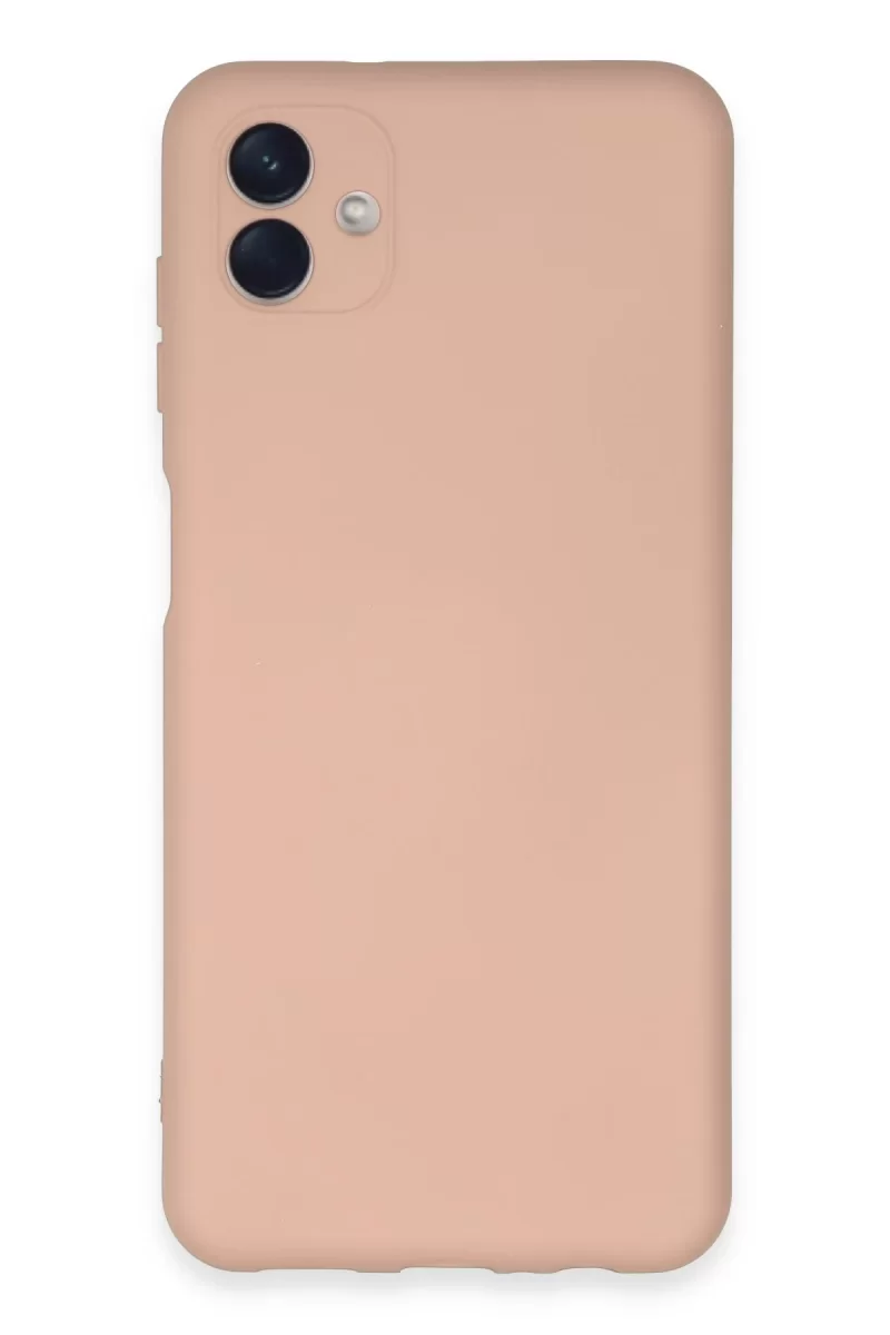 Newface Samsung Galaxy A04E Kılıf Nano içi Kadife Silikon - Pudra