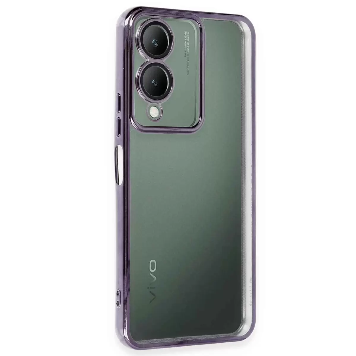 Newface Vivo Y17S Kılıf Razer Lensli Silikon - Mor