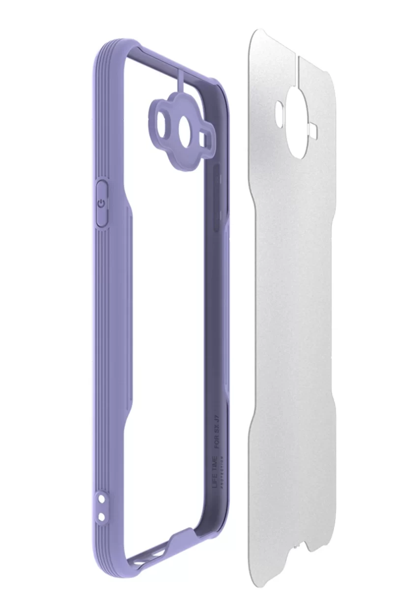 Newface Samsung Galaxy J7 Kılıf Platin Silikon - Siyah