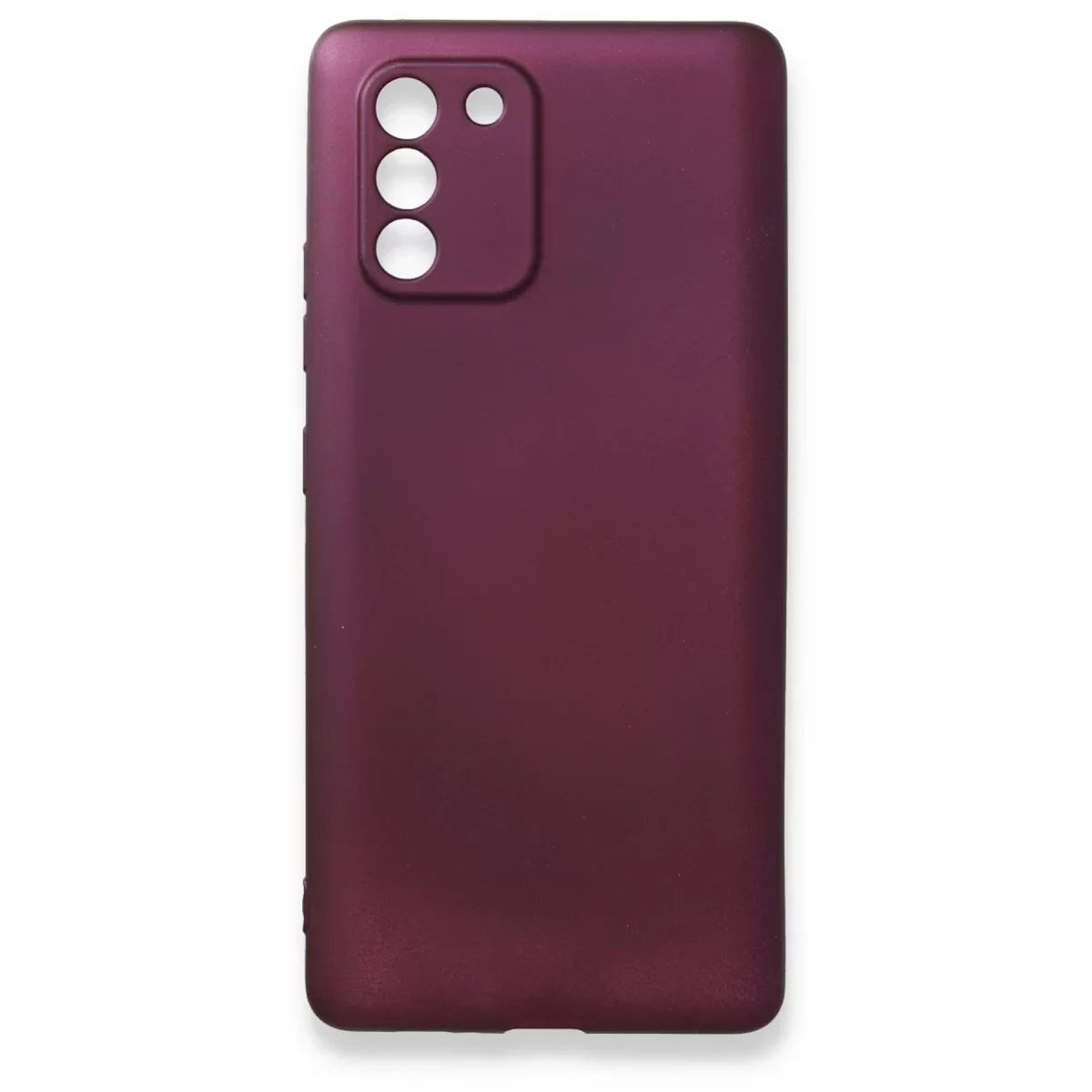 Newface Samsung Galaxy A91 / S10 Lite Kılıf First Silikon - Mürdüm