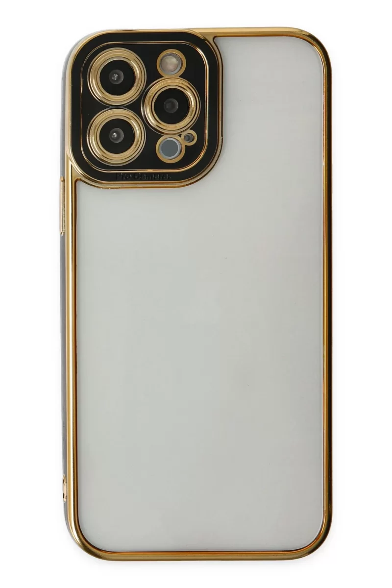 Newface Apple iPhone 14 Pro Max Kılıf Liva Lens Silikon - Siyah