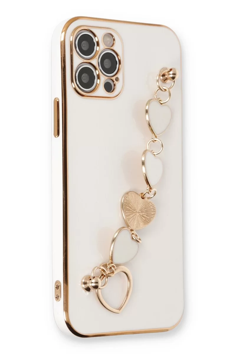 Newface Apple iPhone 12 Pro Kılıf Esila Silikon - Beyaz