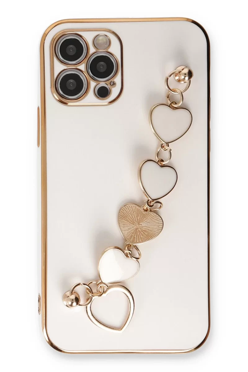 Newface Apple iPhone 12 Pro Kılıf Esila Silikon - Beyaz