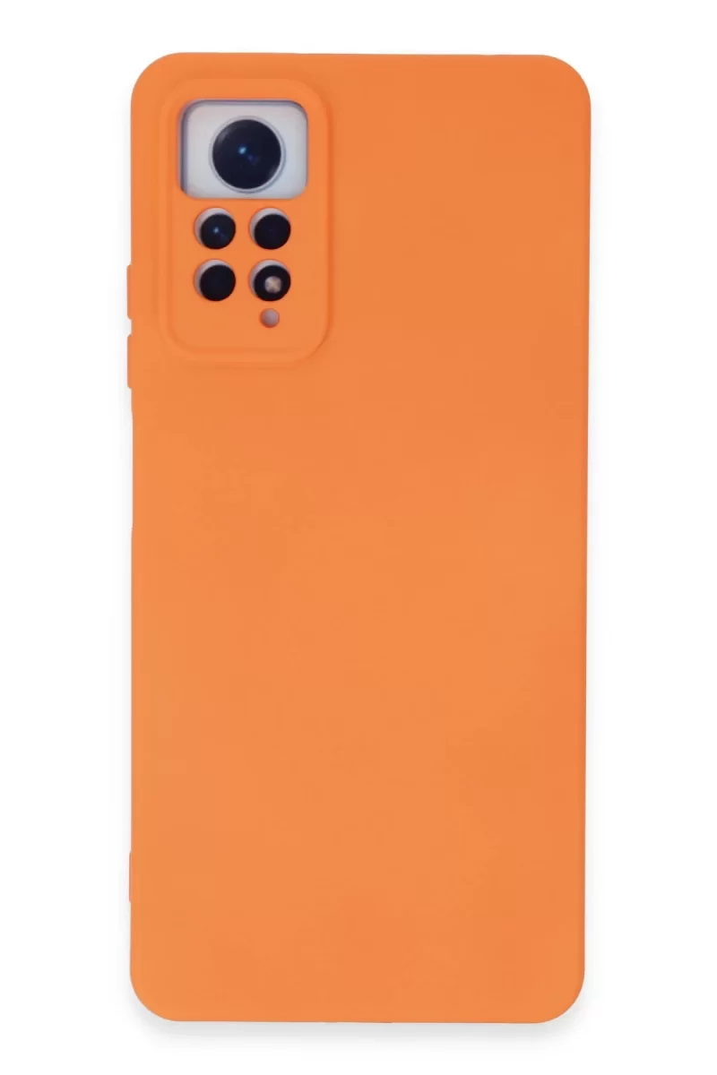 Newface Xiaomi Redmi Note 12 Pro 4G Kılıf Nano içi Kadife Silikon - Turuncu