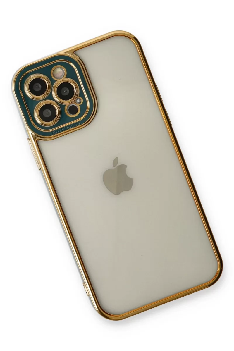 Newface Apple iPhone 12 Pro Kılıf Liva Lens Silikon - Yeşil