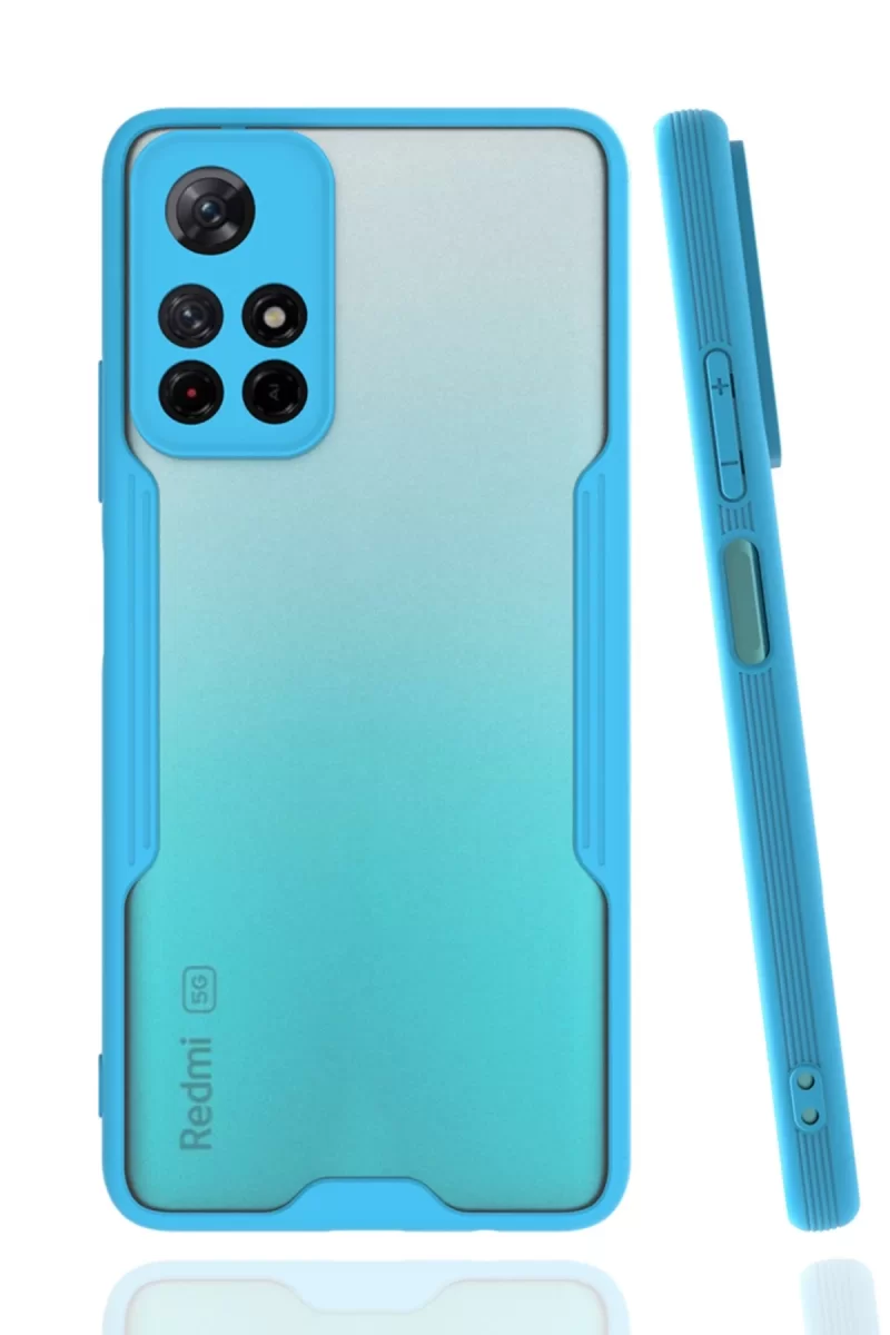 Newface Xiaomi Redmi Note 11T Kılıf Platin Silikon - Mavi