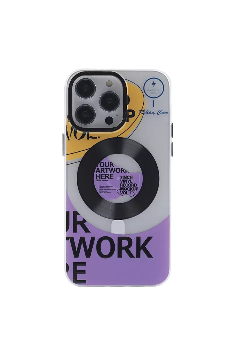 Newface Apple iPhone 14 Pro Kılıf Apollo Magneticsafe Desenli Kapak - Apollo Şeffaf - 6