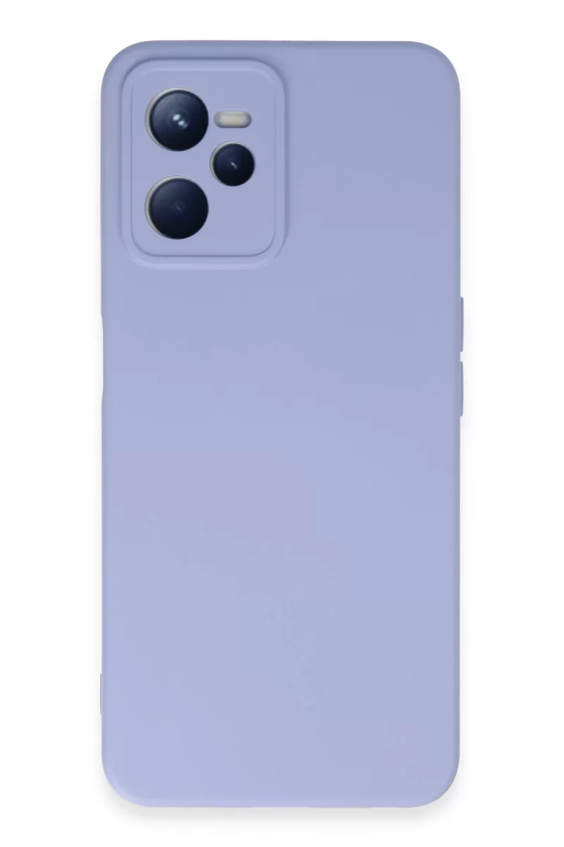 Newface Realme C35 Kılıf Nano içi Kadife Silikon - Lila