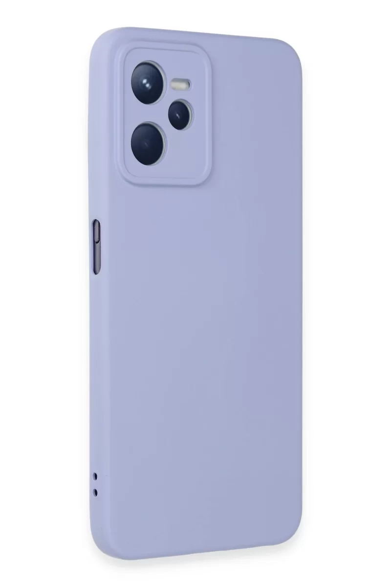Newface Realme C35 Kılıf Nano içi Kadife Silikon - Lila