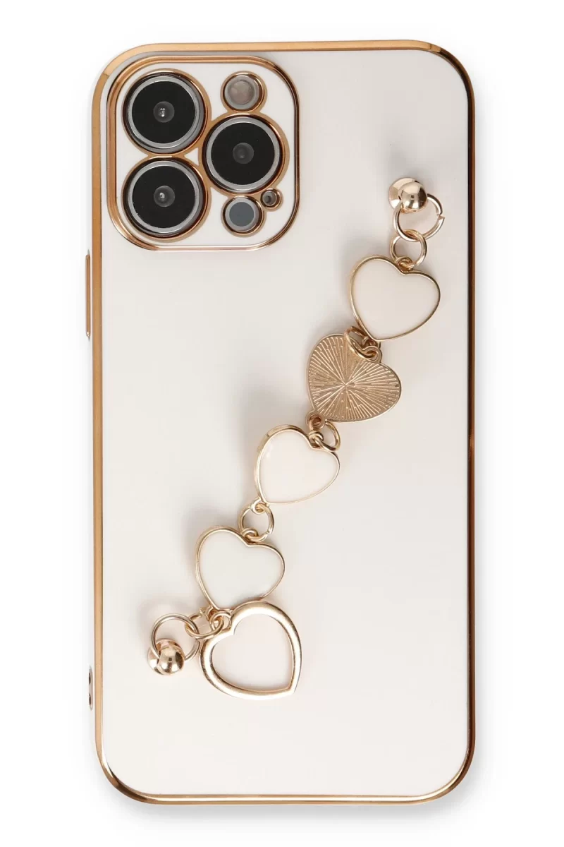 Newface Apple iPhone 13 Pro Kılıf Esila Silikon - Beyaz