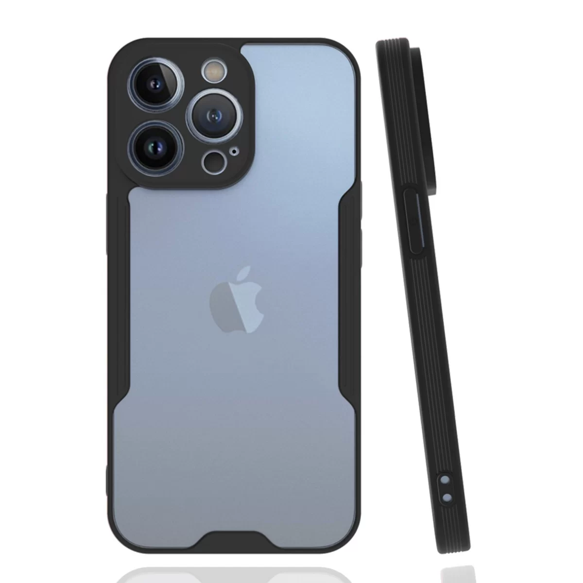 Newface Apple iPhone 14 Pro Kılıf Platin Silikon - Siyah