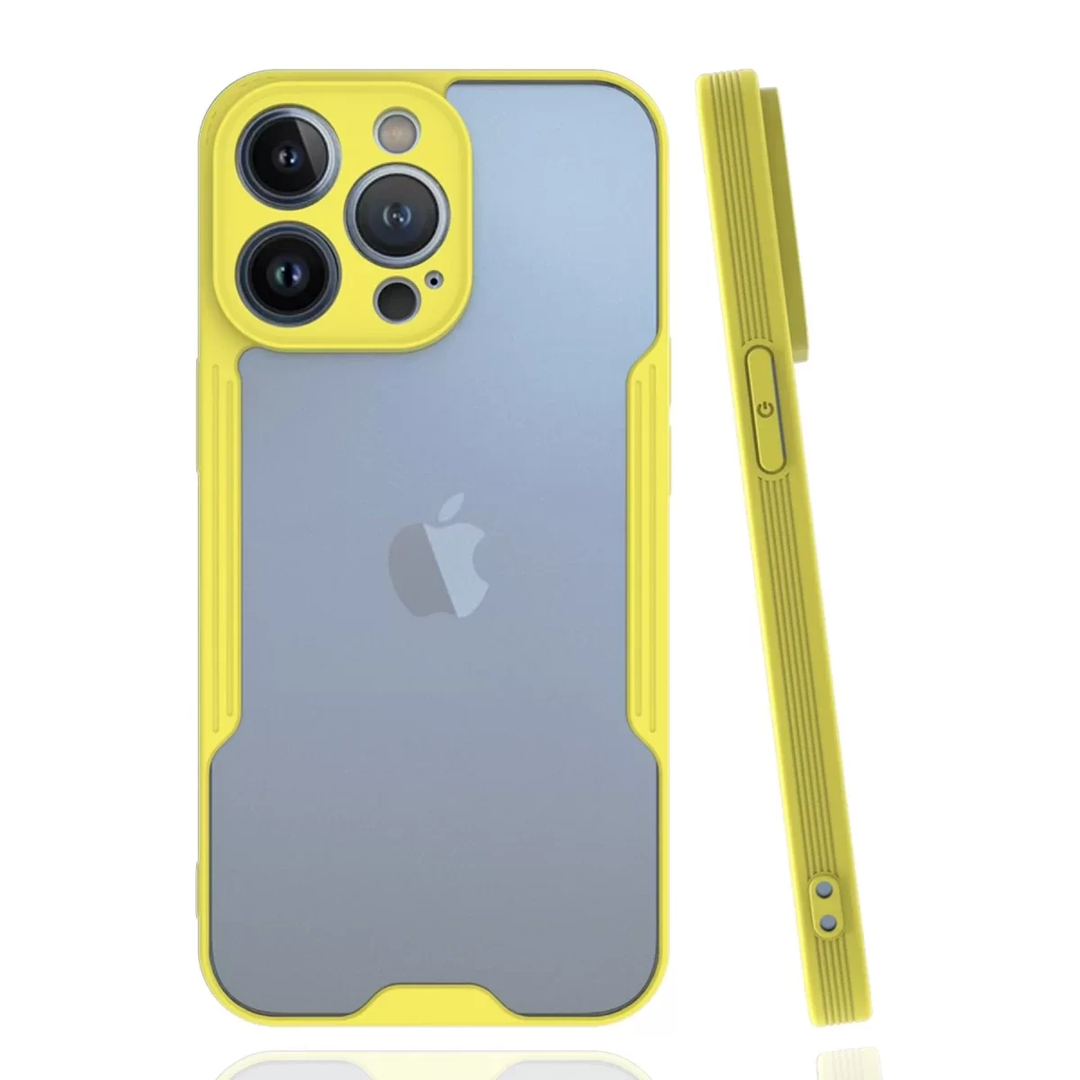 Newface Apple iPhone 14 Pro Kılıf Platin Silikon - Sarı
