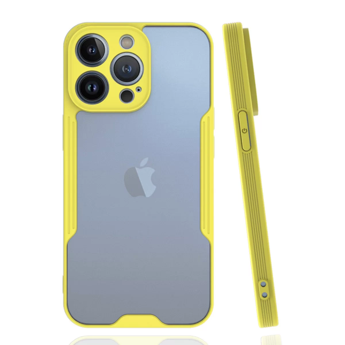 Newface Apple iPhone 14 Pro Kılıf Platin Silikon - Sarı