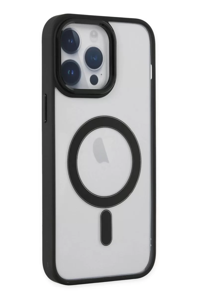Newface Apple iPhone 14 Pro Kılıf Room Magneticsafe Silikon - Siyah