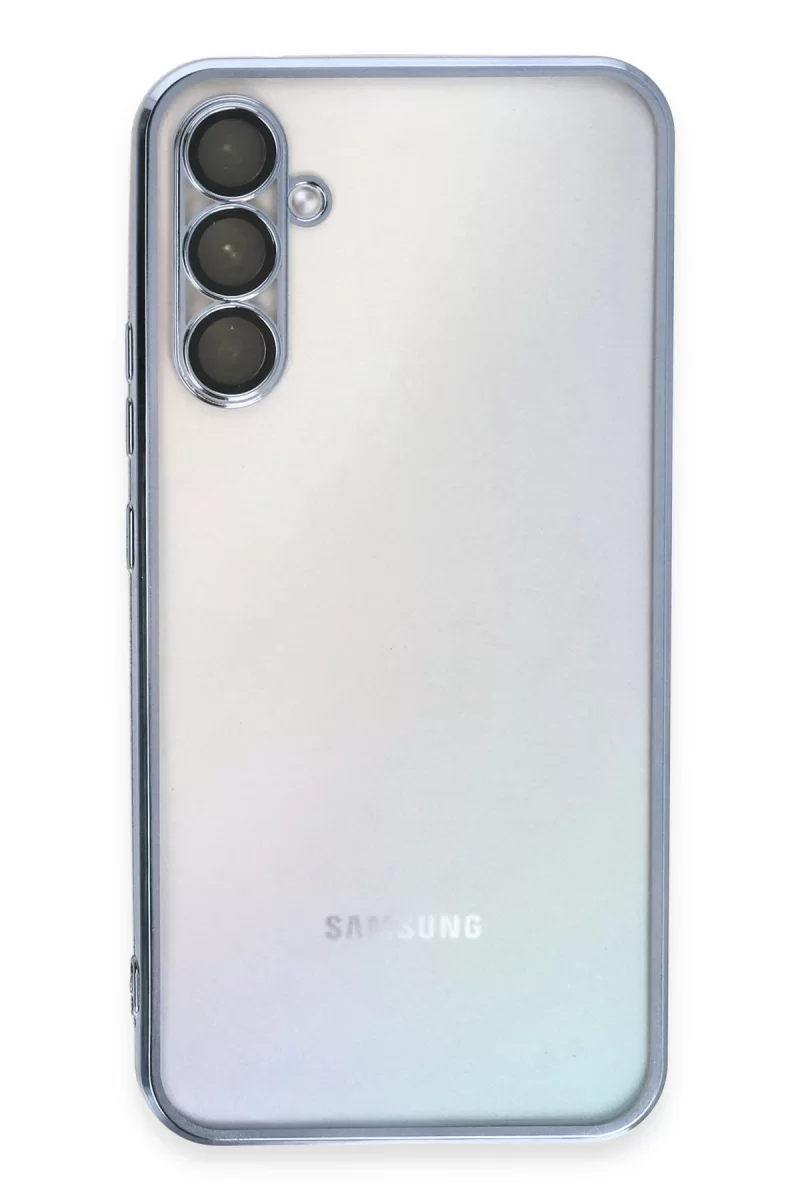 Newface Samsung Galaxy A54 5G Kılıf Razer Lensli Silikon - Açık Mavi