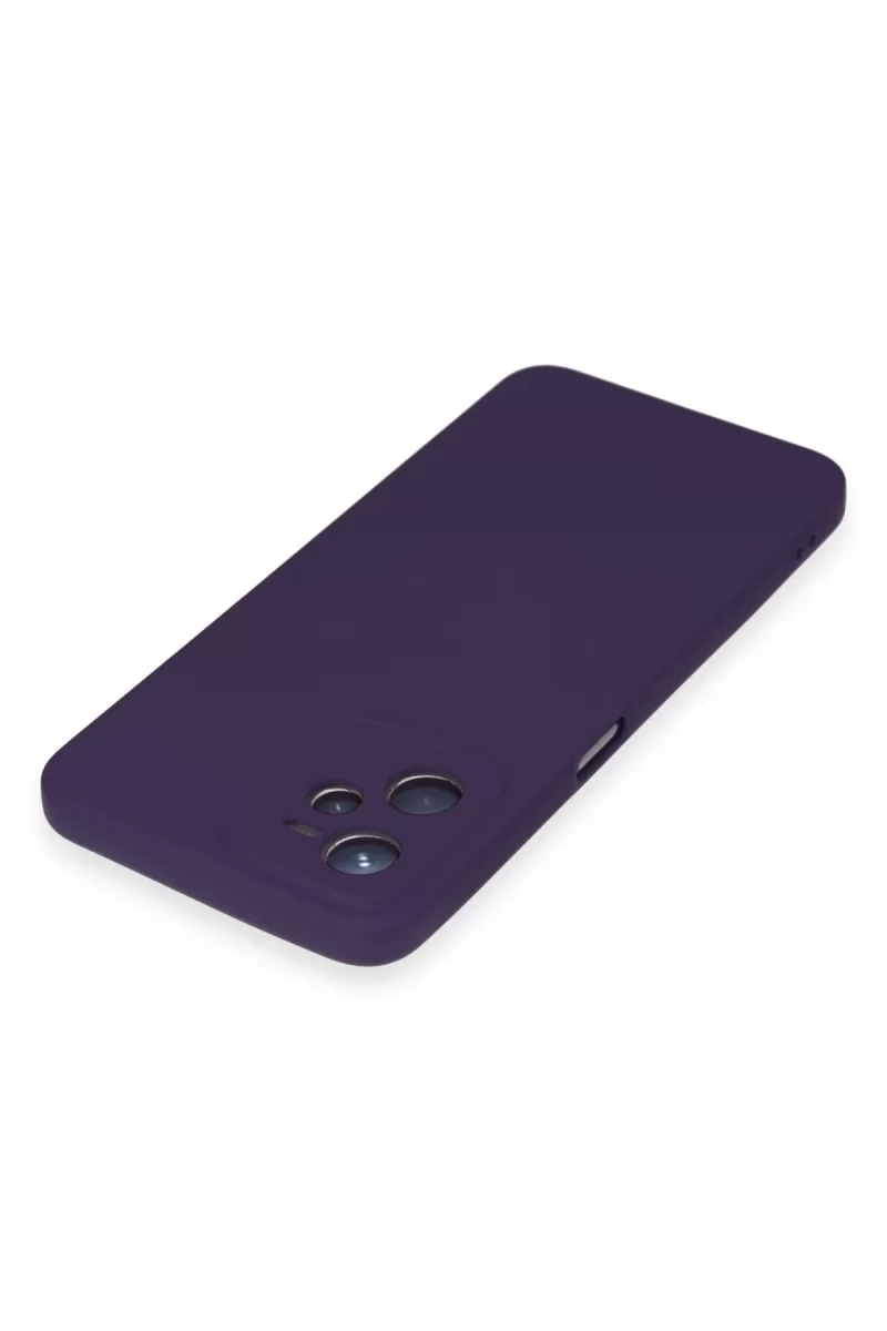 Newface Realme C35 Kılıf Nano içi Kadife Silikon - Mor