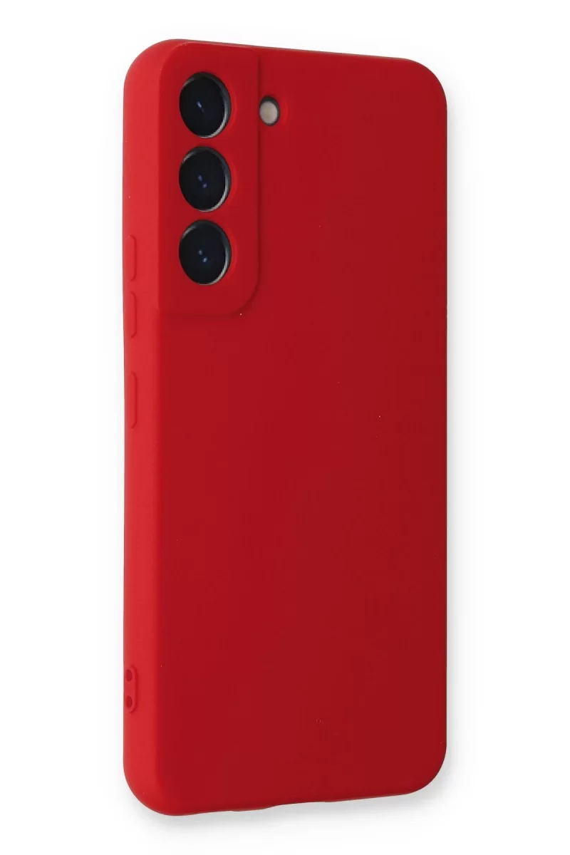 Newface Samsung Galaxy S22 Plus Kılıf Nano içi Kadife Silikon - Kırmızı