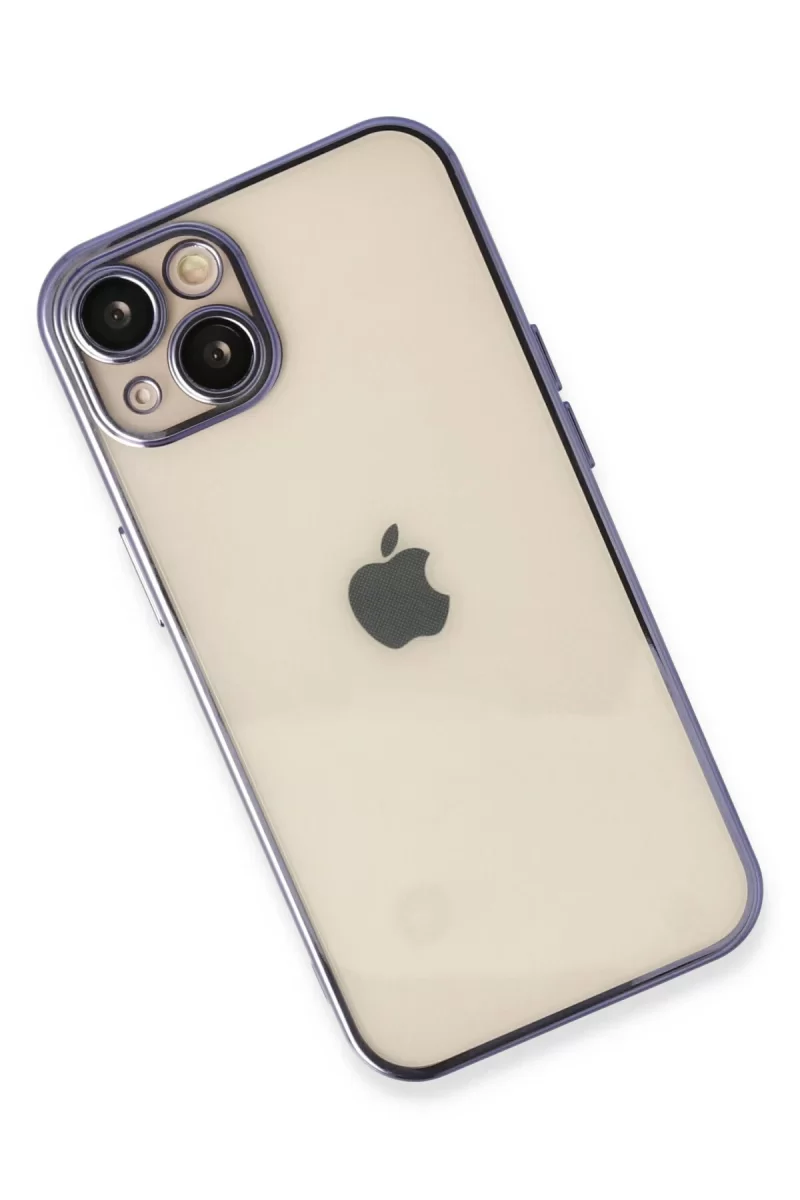 Newface Apple iPhone 14 Kılıf Razer Lensli Silikon - Mor