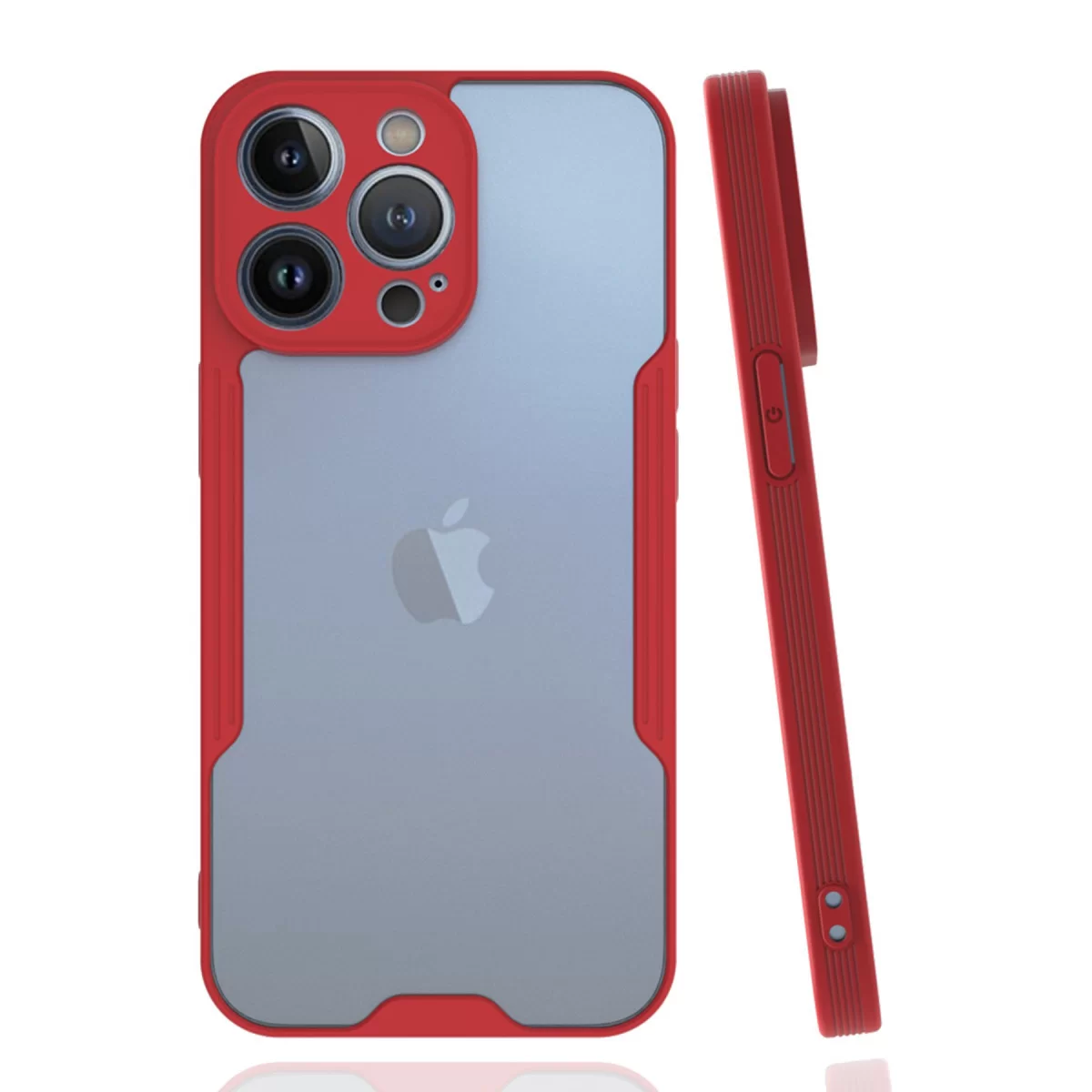 Newface Apple iPhone 14 Pro Kılıf Platin Silikon - Kırmızı
