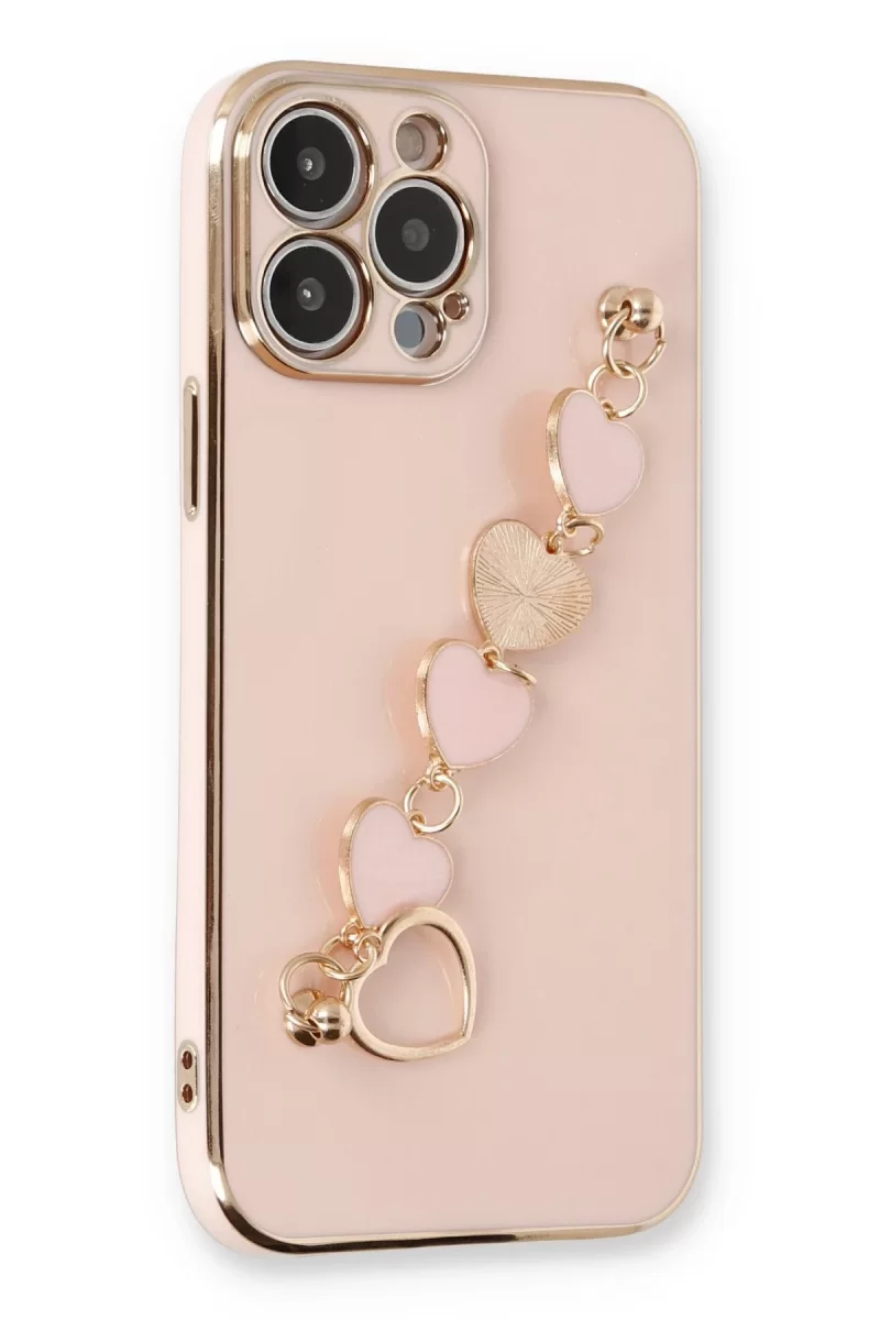 Newface Apple iPhone 13 Pro Kılıf Esila Silikon - Pudra