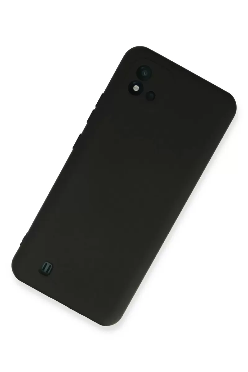 Newface Realme C11 2021 Kılıf Nano içi Kadife Silikon - Siyah