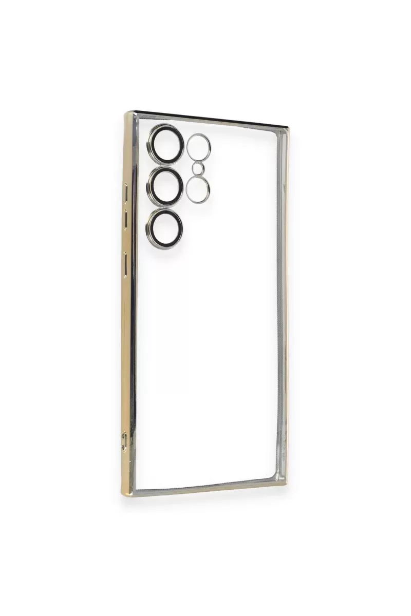 Newface Samsung Galaxy S23 Ultra Kılıf Razer Lensli Silikon - Gold
