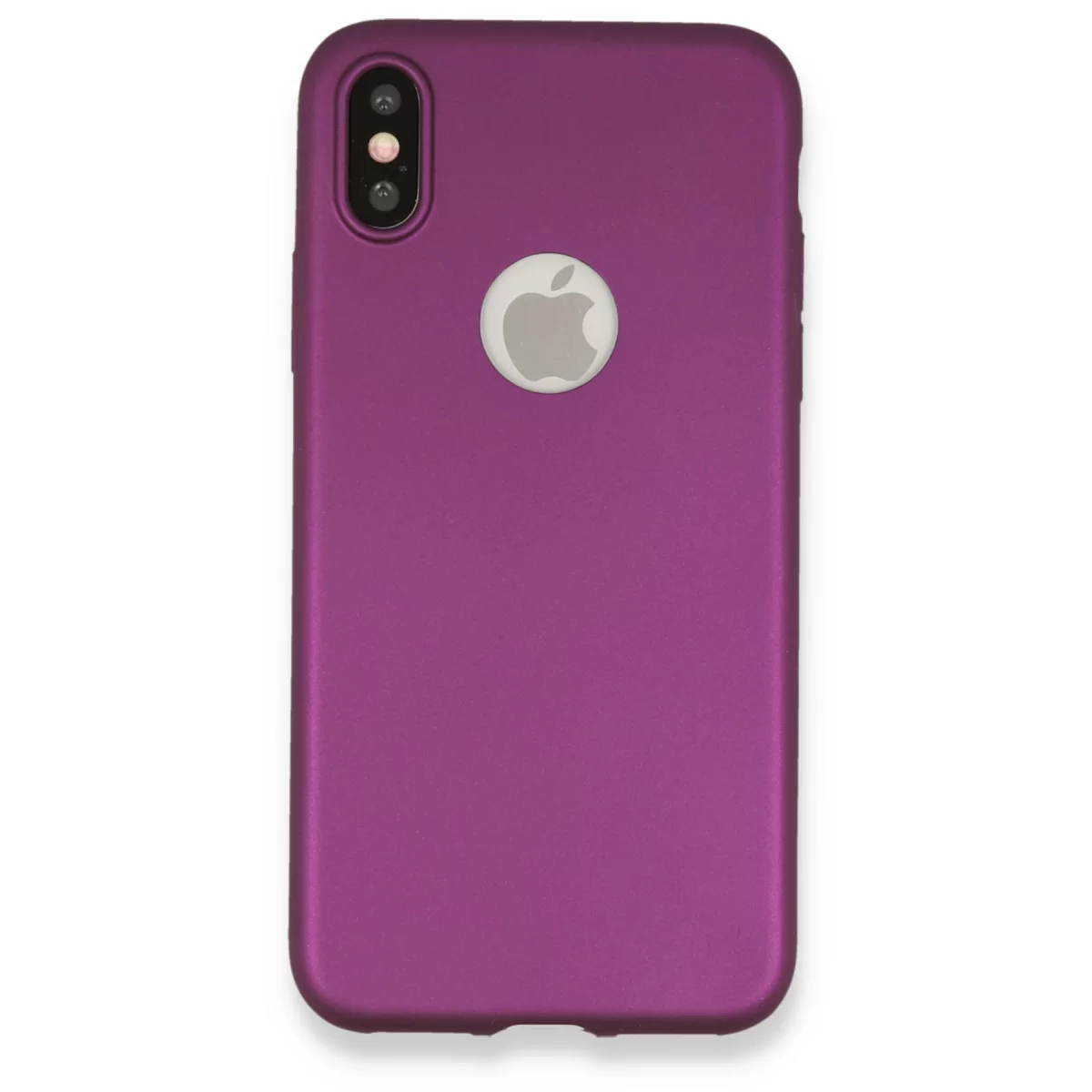 Newface Apple iPhone X Kılıf First Silikon - Mürdüm