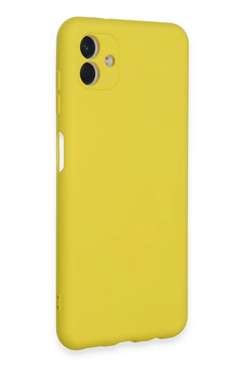 Newface Samsung Galaxy A04E Kılıf Nano içi Kadife Silikon - Sarı