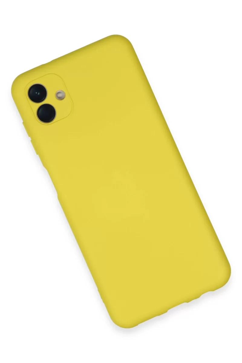 Newface Samsung Galaxy A04E Kılıf Nano içi Kadife Silikon - Sarı