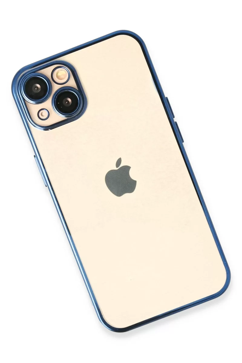 Newface Apple iPhone 14 Kılıf Razer Lensli Silikon - Açık Mavi