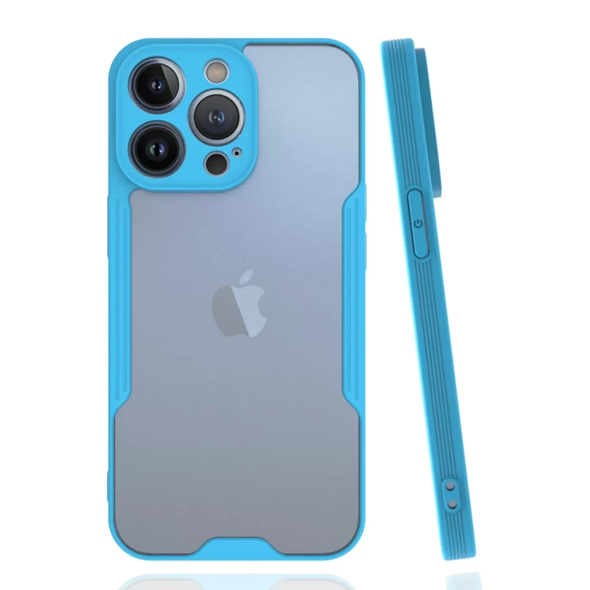 Newface Apple iPhone 14 Pro Kılıf Platin Silikon - Mavi
