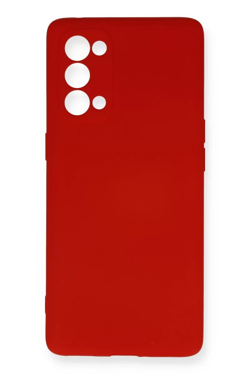 Newface Oppo Reno 5 Pro Kılıf Nano içi Kadife Silikon - Kırmızı
