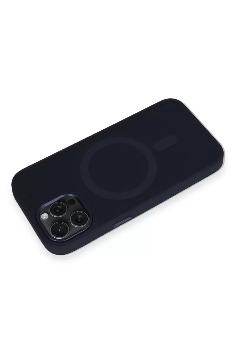 Newface Apple iPhone 15 Pro Kılıf Oslo Magsafe Kapak - Lacivert